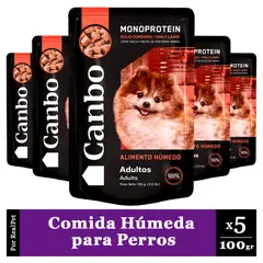 CANBO - Pack x5 Comida Húmeda Perro Adulto Cordero 100gr