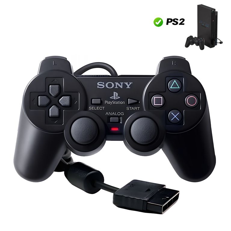 Control Original DualShock 2 para PS 2 Negro - Reacondicionado