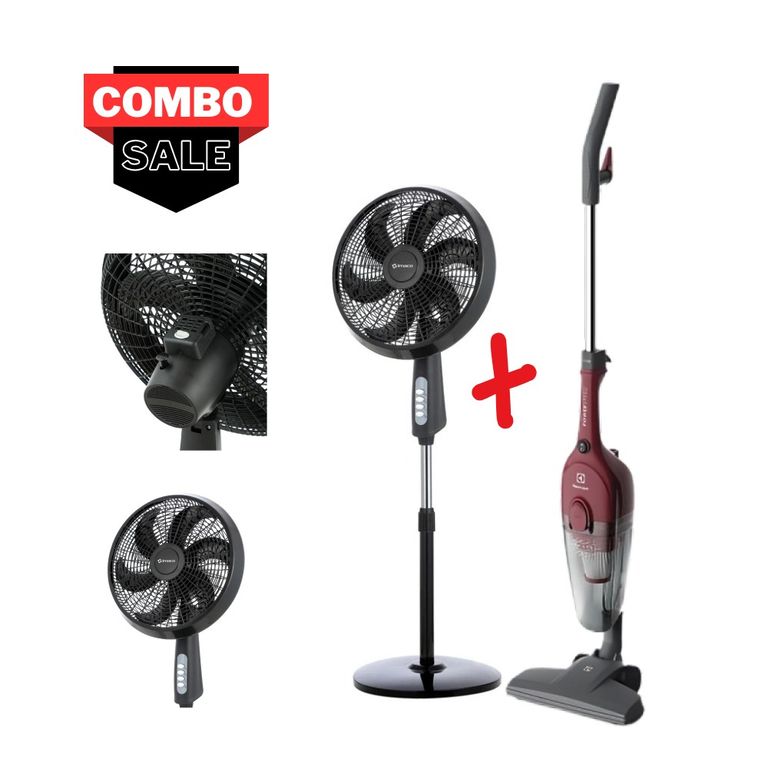 Ventilador Pedestal 18″ FSM7518MK + Aspiradora Electrolux STK13