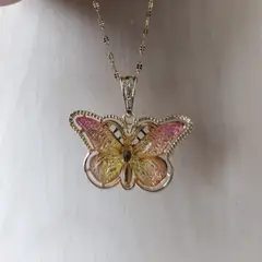GENERICO - Collar Mariposa de la Suerte de Acero Inoxidable