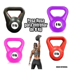 GENERICO - Pesa Rusa Kettebells de PVC 8Kg