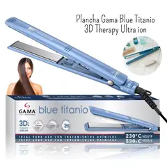 GAMA - Plancha Alisadora Blue Titanio 3D Therapy Ultra ion - On Off