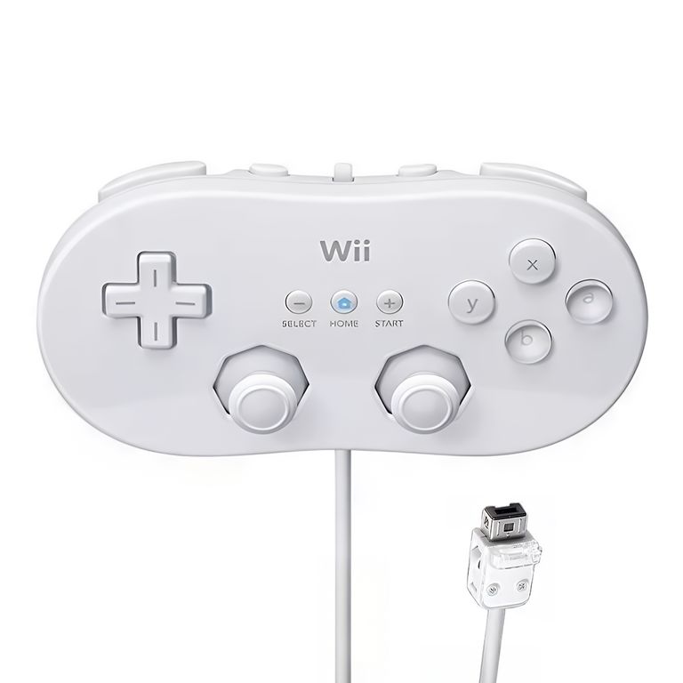 Control Original Wii Classic Blanco - Reacondicionado