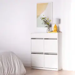 R&R MUEBLES - Zapatera Moderna Isa Blanco