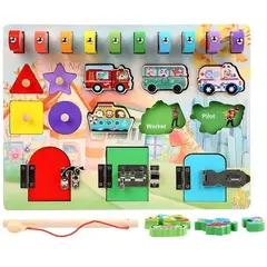 GENERICO - Tablero Ocupacional Montessori de Pesca y Encaje