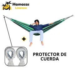 HAMACAS LIZARASO - Hamacas Andina Color Verde de Algodón -