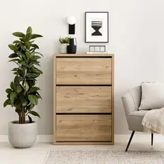 R&R MUEBLES - Zapatera Moderna Classy Marrón Claro