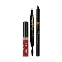 AVON - KIT x3 Power Stay Lip Tint Del Ceja Dual y Delineador en Gel