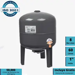 GENERICO - TANQUE HIDRONEUMATICO 60 LITROS PARA AUMENTAR PRESION DE AGUA