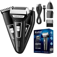 KEMEI - Afeitadora Cortadora 3 En 1 Multifunción KM6559