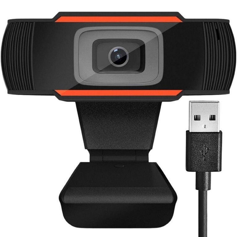 Webcam HD Cámara Web con Micrófono Cable 1.4m USB 2.0