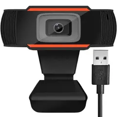 OEM - Webcam HD Cámara Web con Micrófono Cable 1.4m USB 2.0