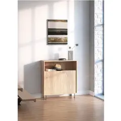 R&R MUEBLES - Zapatera Recibidor Cara Roble