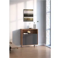 R&R MUEBLES - Zapatera Recibidor Cara MarrónNegro