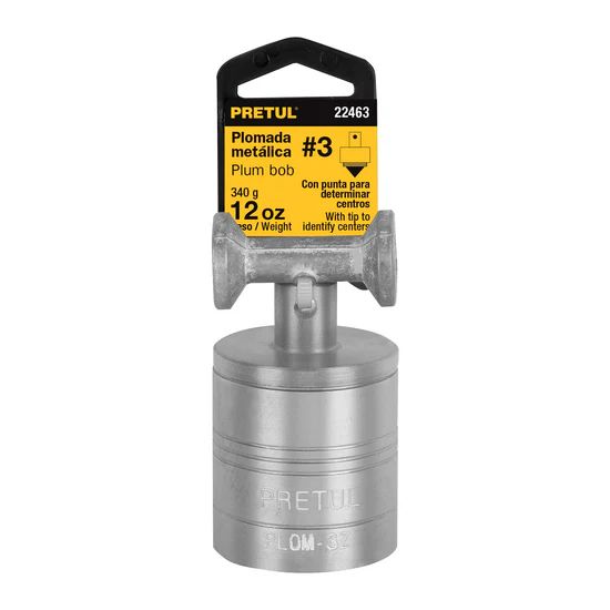 Plomada Metálica de 340 g, (12 oz) con Centro