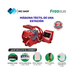 GENERICO - Maquina de Sublimación Táctil de una Estación Sublimadora + Combo