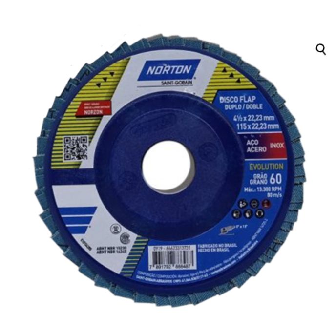 DISCO FLAP 4 1/2" GR 60 x 10 UNDS