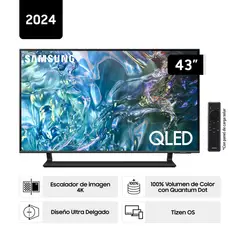 SAMSUNG - Televisor 43 QLED 4K Q65D Tizen Titan Gray