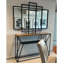 GENERICO - ESPEJO DECORATIVO MIA DE METAL 160x110 MT