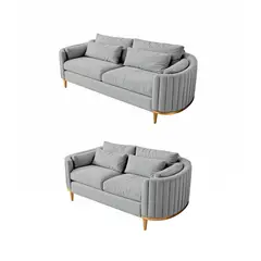 BARAKA HOME - Juego de sala 3 2 Luxury Serris - Gris claro