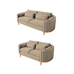 BARAKA HOME - Juego de sala 3 2 Luxury Serris - Beige claro