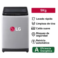 LG - Lavadora de lavado Rapido y Carga Superior 9 Kg WT9GL Gris