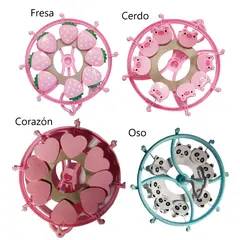 GENERICO - Colgador perchero de ropa de 8 ganchos - Oso