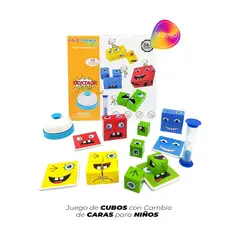 GENERICO - Juego de Cubos Didáctico Divertido de Emociones para Niños