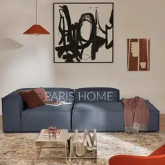 GENERICO - Sofá Diván Izquierdo Modular Monarch Tejido - Azul Oscuro