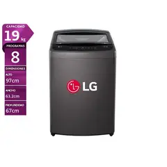LG - Lavadora 19 Kg Turbo Drum Smart Carga Superior WT19BVTB Negra