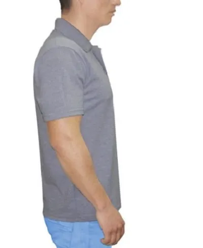 POLO CUELLO CAMISERO MANGA CORTA PIQUE PARA HOMBRE BLANCO