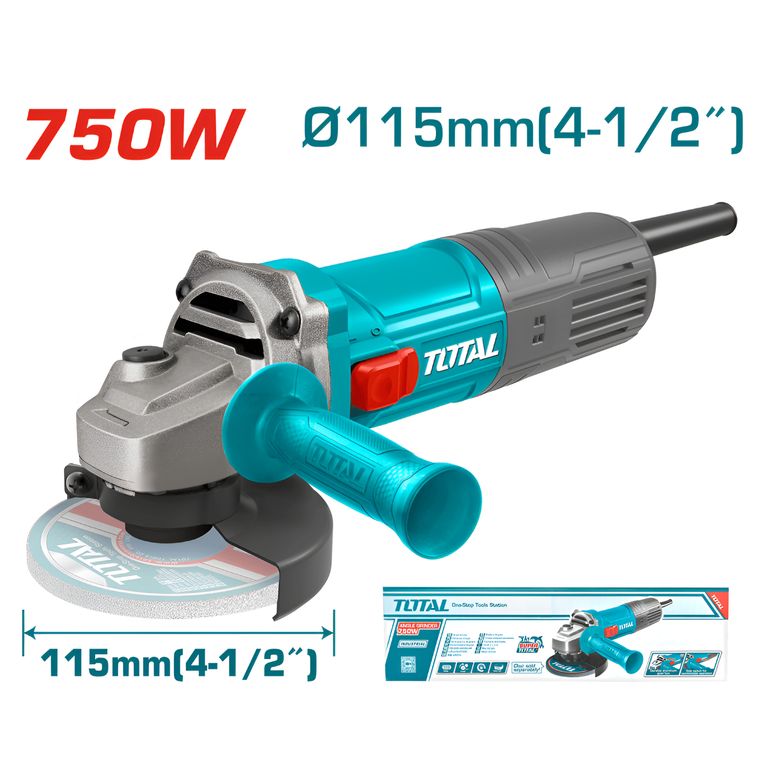 Amoladora Angular 750W 4½ Esmeril Cortadora Total - TG10711556
