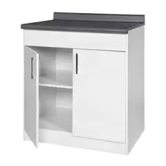 AMUEBLE - Mueble Base 80cm BASE FORMICA LEONISA BLCO Melamina TiendasAmueble