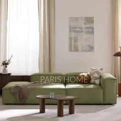 GENERICO - Sofá Diván Derecho Modular Monarch Pana - Verde Oliva