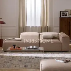 GENERICO - Sofá Diván Derecho Modular Monarch Lino - Rojo Oxido