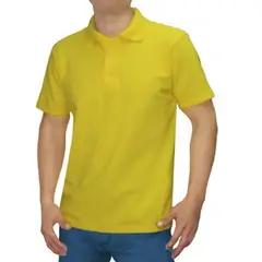 GENERICO - POLO CAMISERO MANGA CORTA AMARILLO ORO