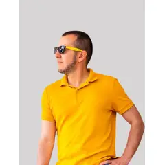 GENERICO - POLO CAMISERO MANGA CORTA AMARILLO ORO