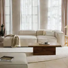 GENERICO - Sofá Diván Derecho Modular Monarch Lino - Beige