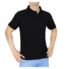 GENERICO - POLO CAMISERO MANGA CORTA NEGRO