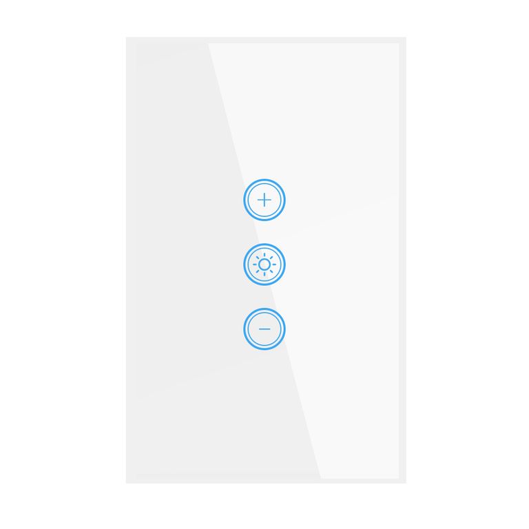 Dimmer Inteligente Wifi 1 Boton Con Neutro Blanco