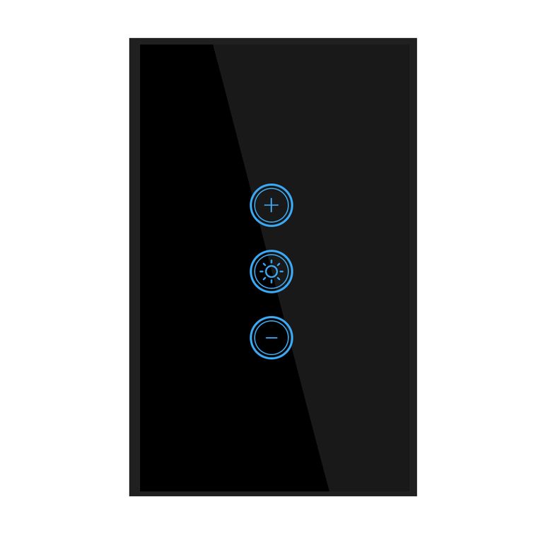 Dimmer Inteligente Wifi 1 Boton Con Neutro Negro