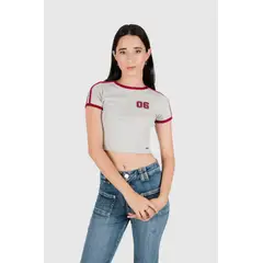NOW - Polo Crop de Algodón Bibb