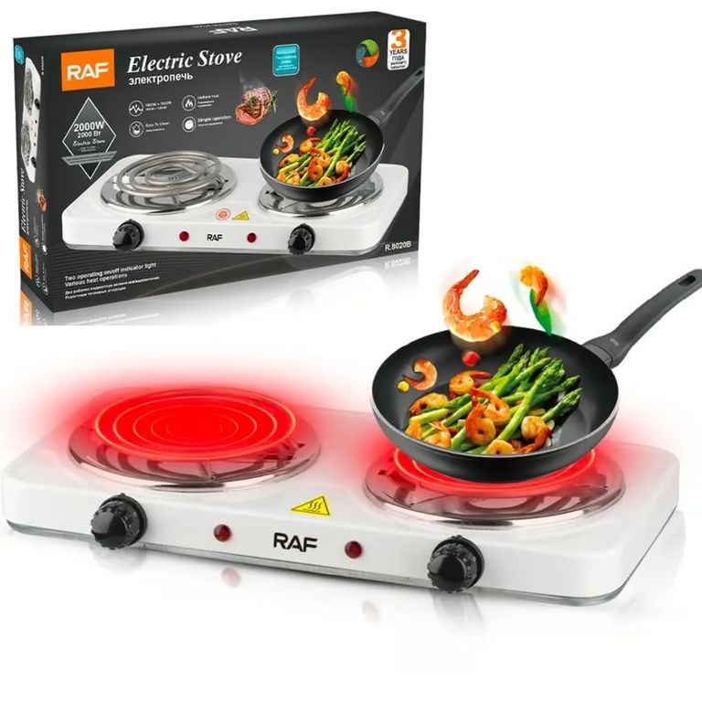 Cocina Eléctrica Doble Plato Portátil Encimera De 2000w