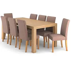 GENERICO - JUEGO DE COMEDOR 8 SILLAS GRACE COCOA