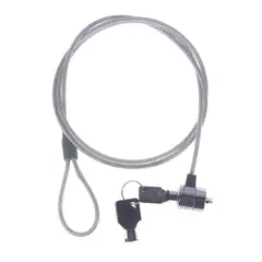 GENERICO - CABLE DE SEGURIDAD PARA LAPTOP ACERO CON LLAVE 180 CM