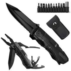 OEM - Cuchillo Multifuncional 13 en 1 con Mango Antideslizante
