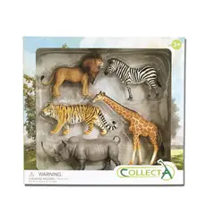 COLLECTA - Figuras de animales 5 piezas Animales Salvajes