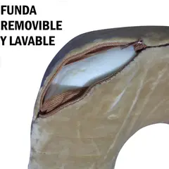 GENERICO - Almohada cojín cuello de viaje - Mostaza