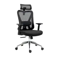 OFIDEAS - Silla de Oficina Presidencial Syncro Brazo 3D Smart Negro