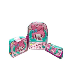 SCOOL - Mochila lonchera cartuchera ranger MY MELODY Set x 3